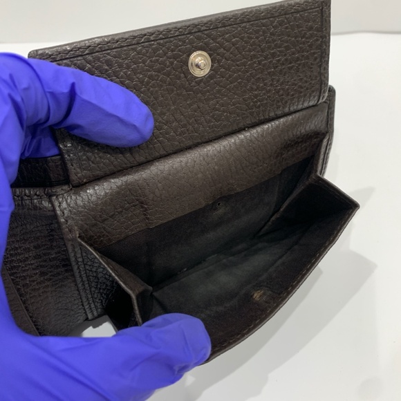 Gucci Brown GG Canvas Bifold Wallet Sku#85432 (Gently used, rubbing, stains) - Picture 14 of 15